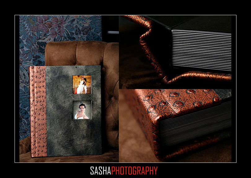 leather wedding album