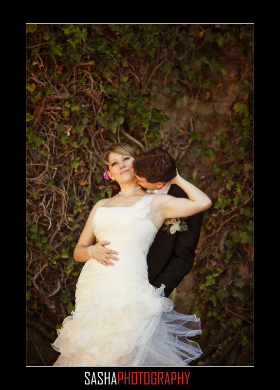 bride and groom at stanford