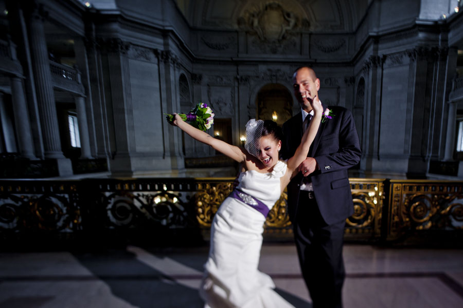 san francisco city hall wedding photo