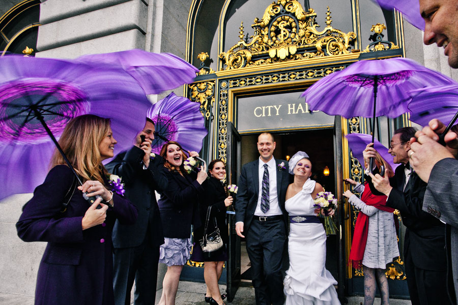 san francisco city hall wedding photo