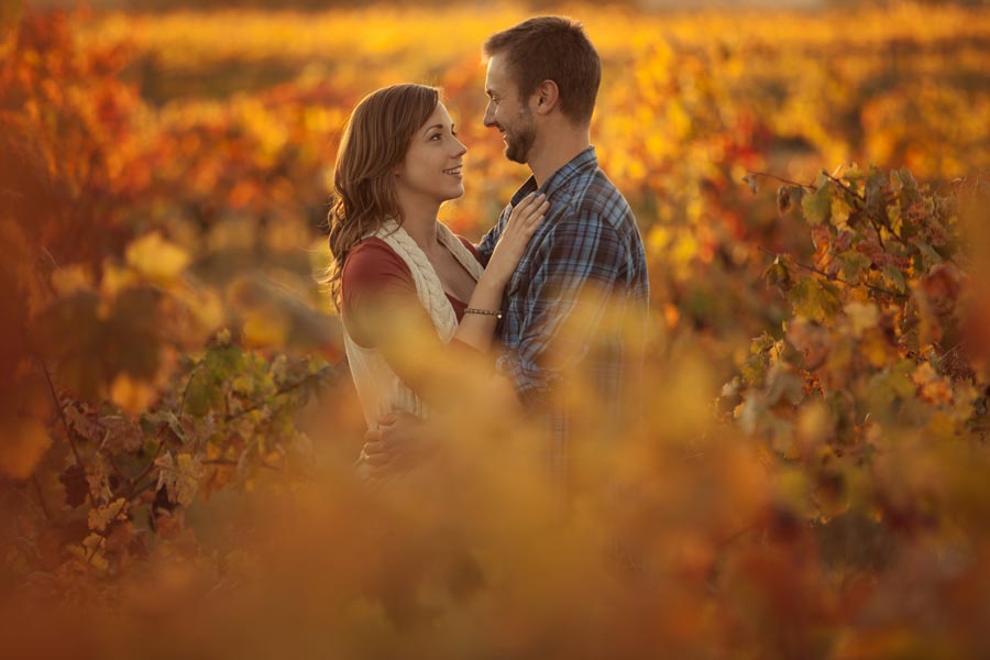 wine country engagement session