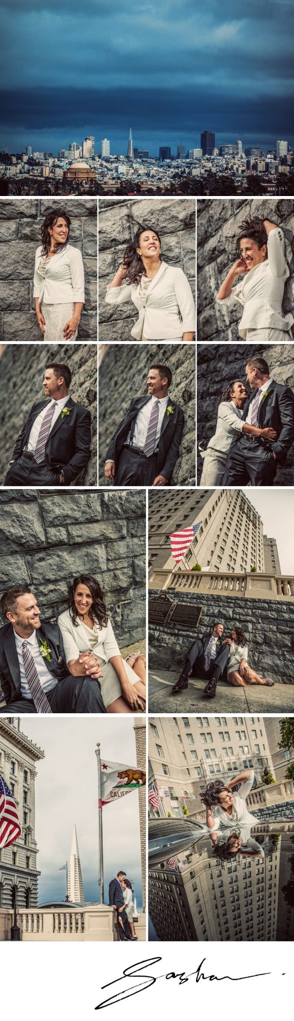 san francisco nob hill wedding photo